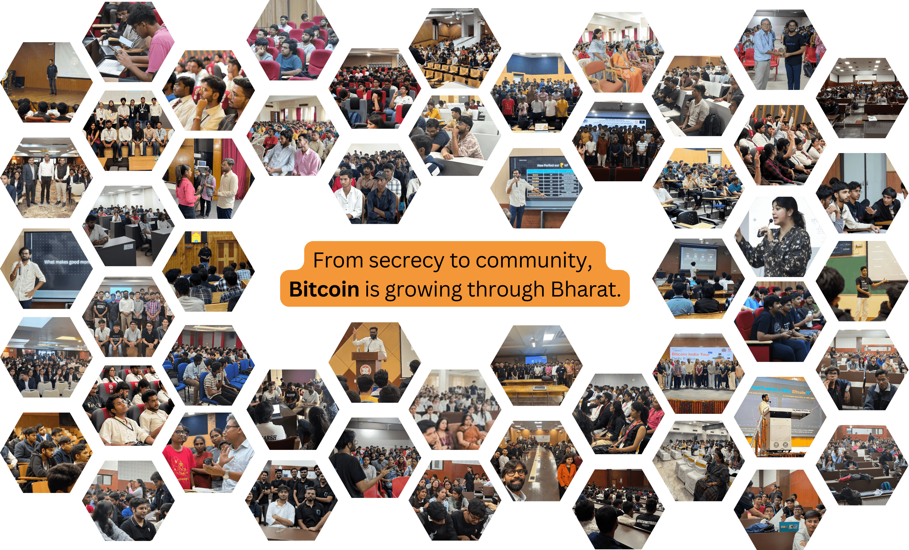 Bitcoin Bharat community events, meetups, and workshops across India - Bitcoin education movement