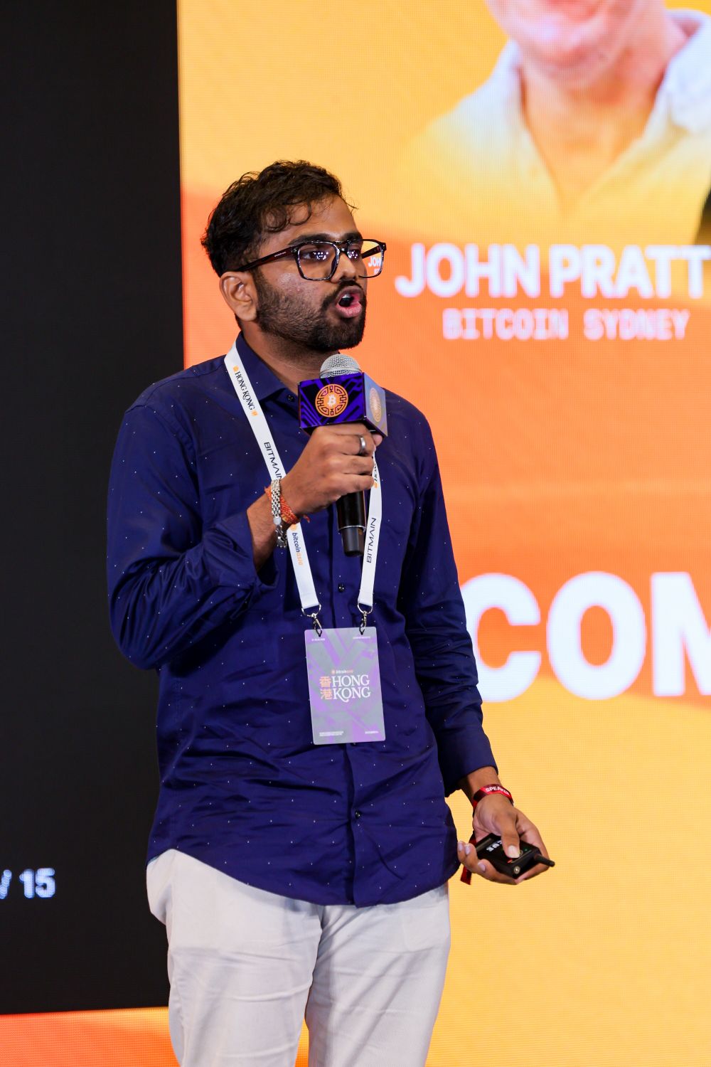 Aditya Ranjan speaking at Bitcoin Asia 2026, Hong Kong